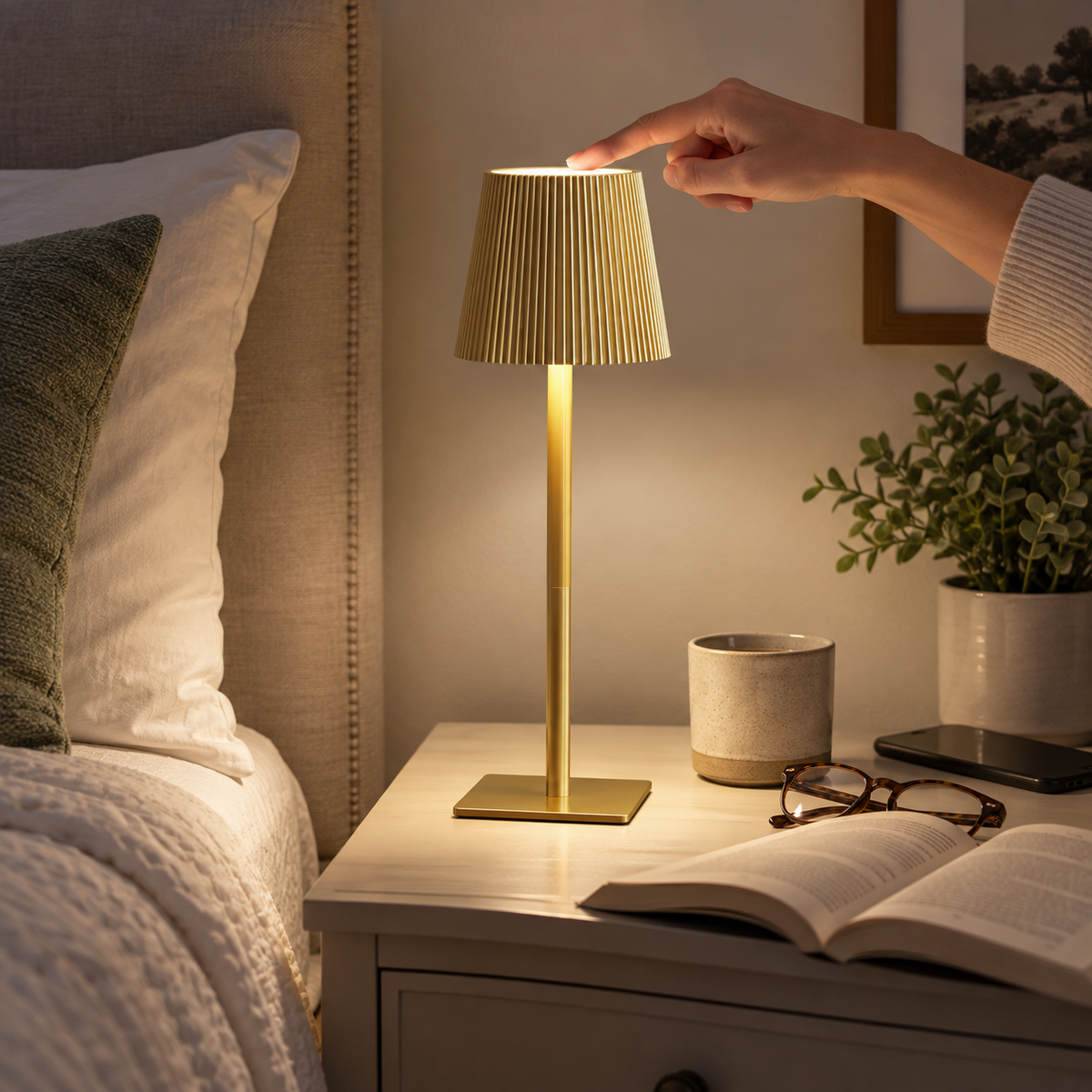 LUTEC 4-Pack Cordless Rechargeable Table Lamps